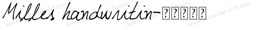 Milles handwritin字体转换